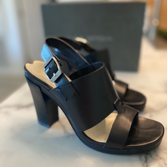 Via Spiga Ibiza Black Calf 7.5 M Heels Nordstrom - Picture 9 of 16